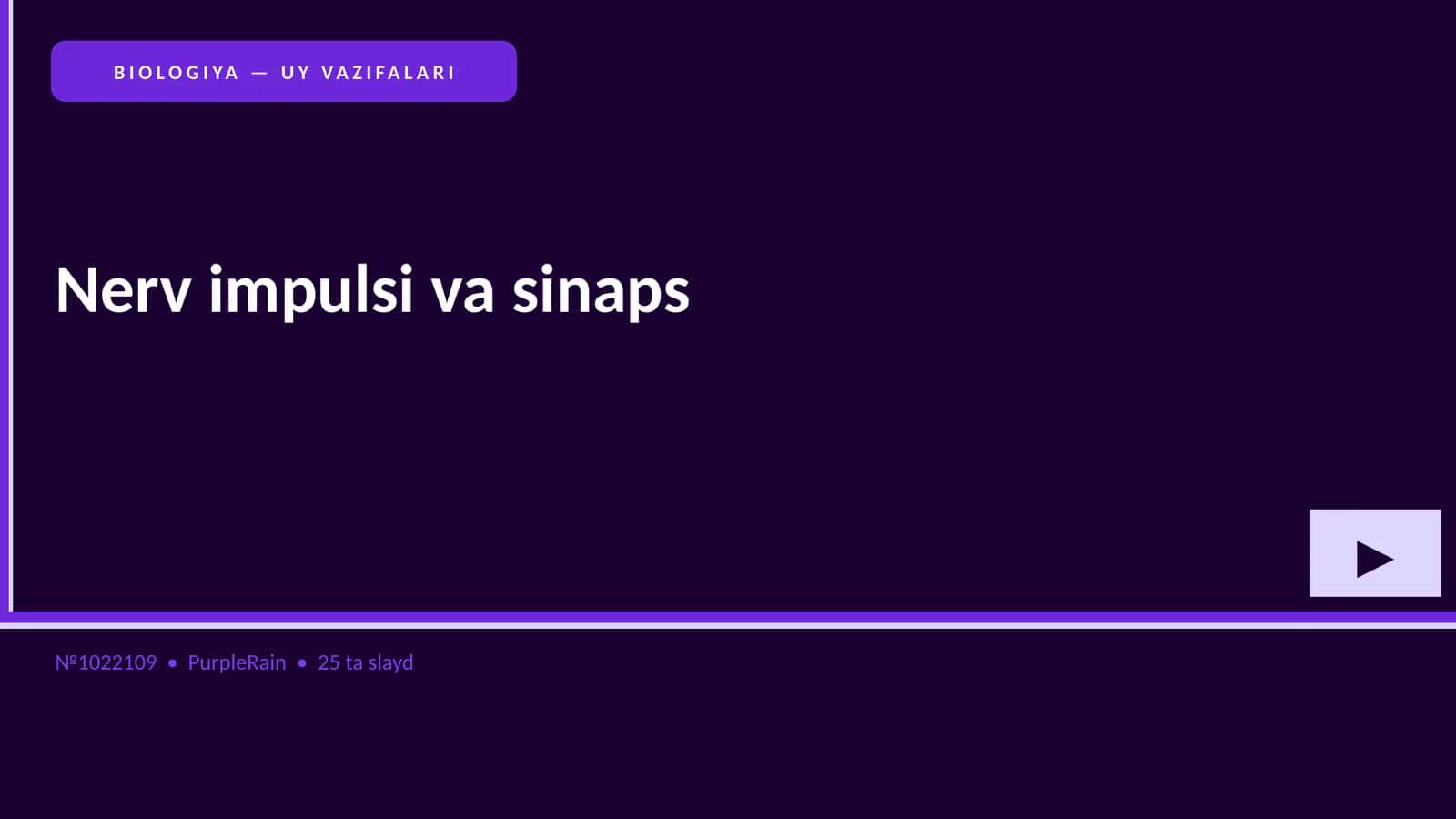 Nerv impulsi va sinaps