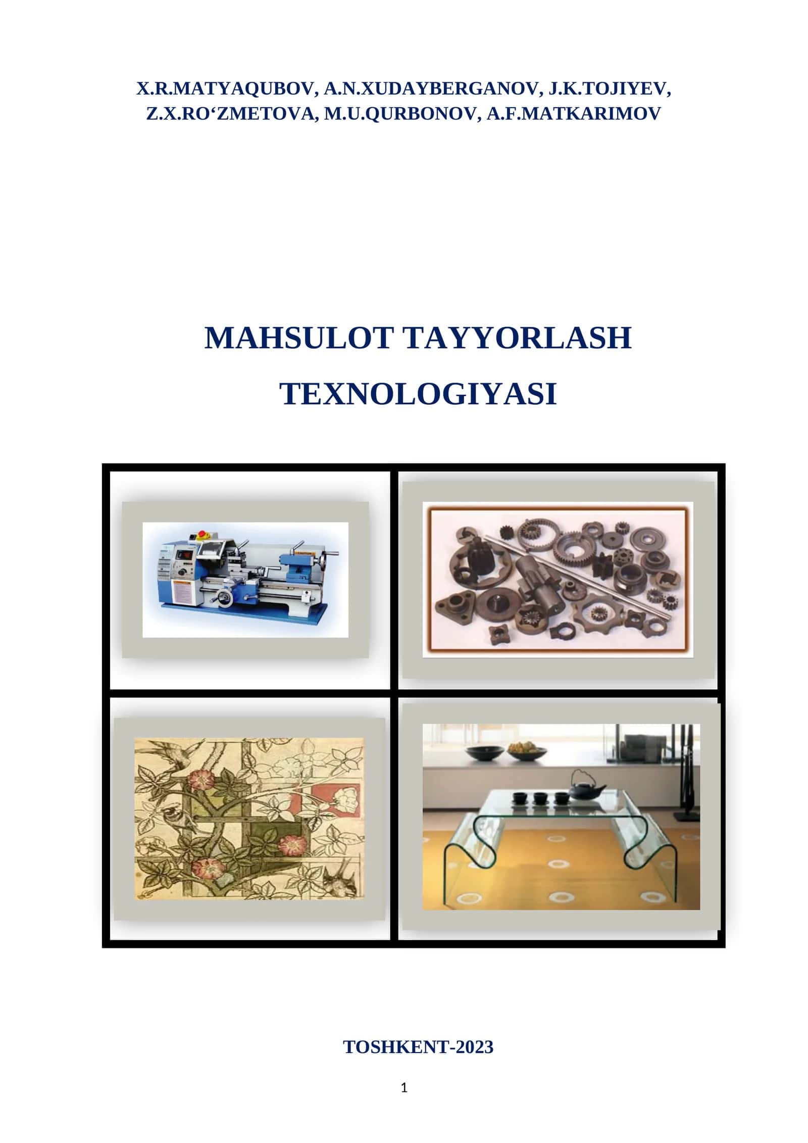 MAHSULOT TAYYORLASH TEXNOLOGIYASI