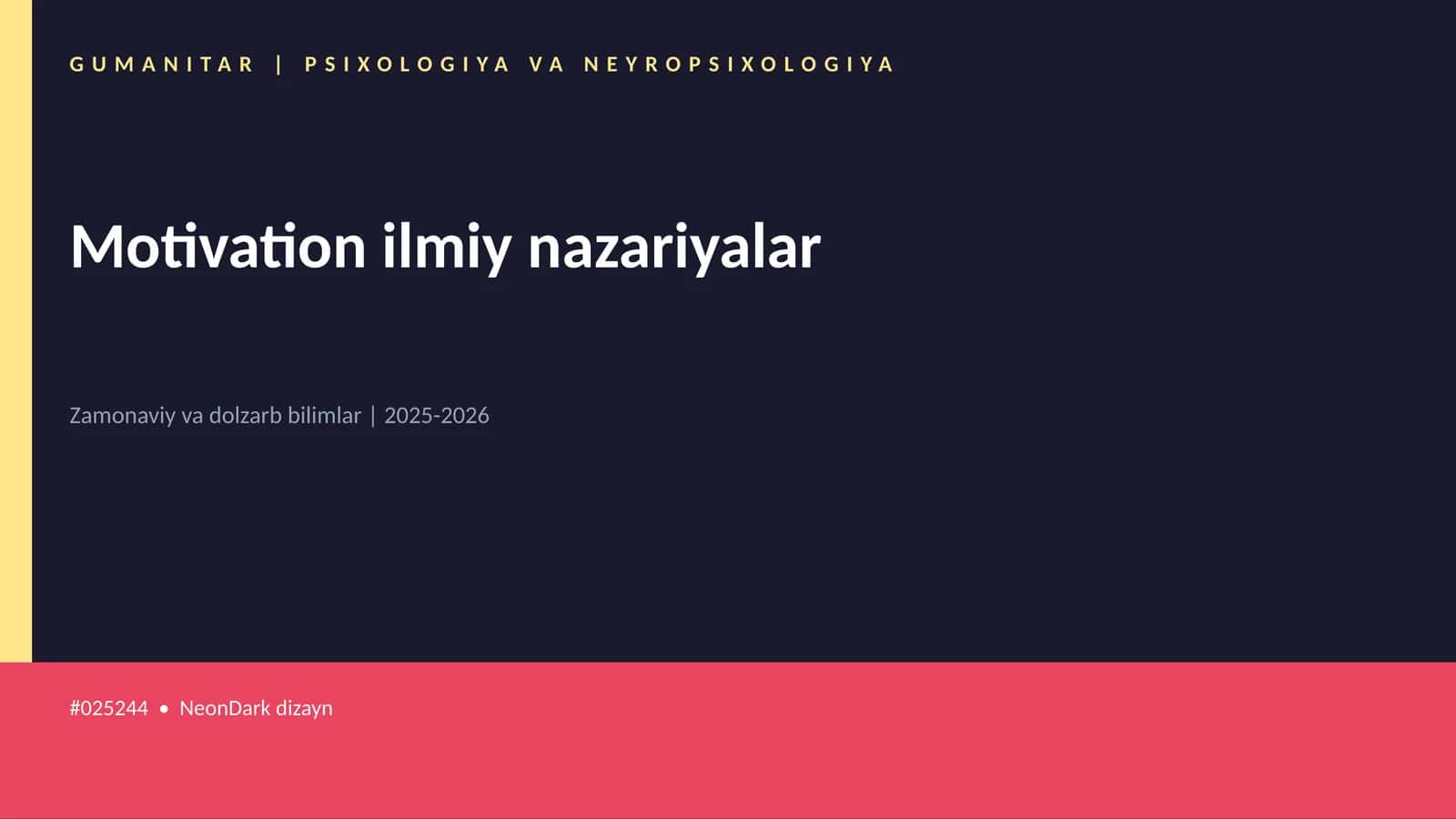 Motivation ilmiy nazariyalar