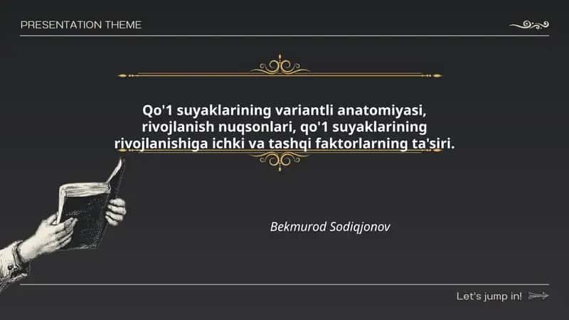 Qo'l suyaklarining variantli anatomiyasi