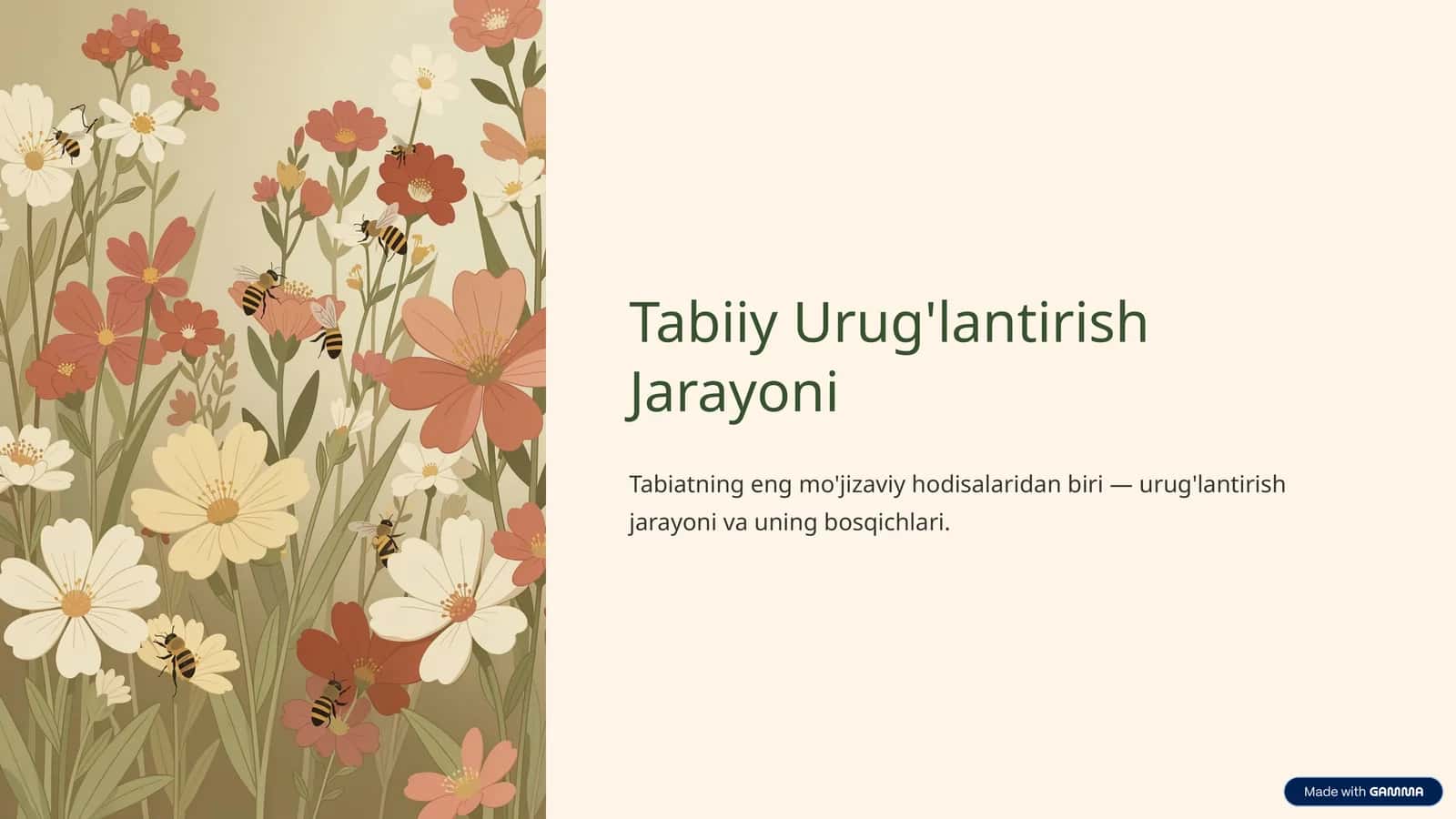 Tabiiy Urug'lantirish Jarayoni