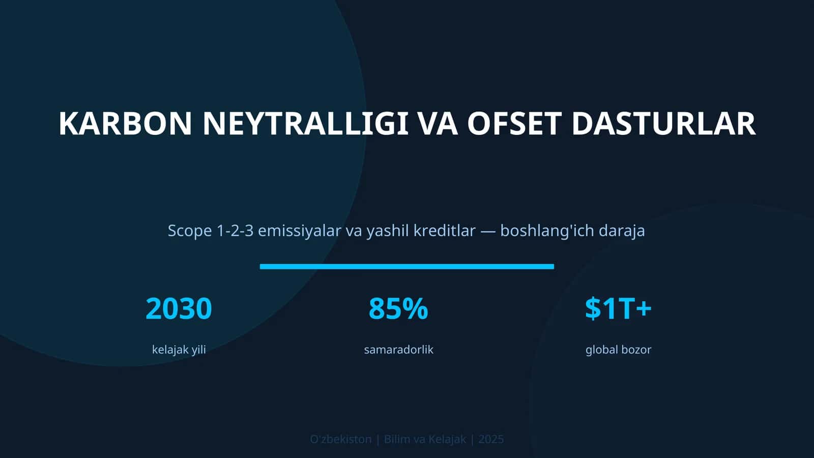 Karbon neytralligi va ofset dasturlar