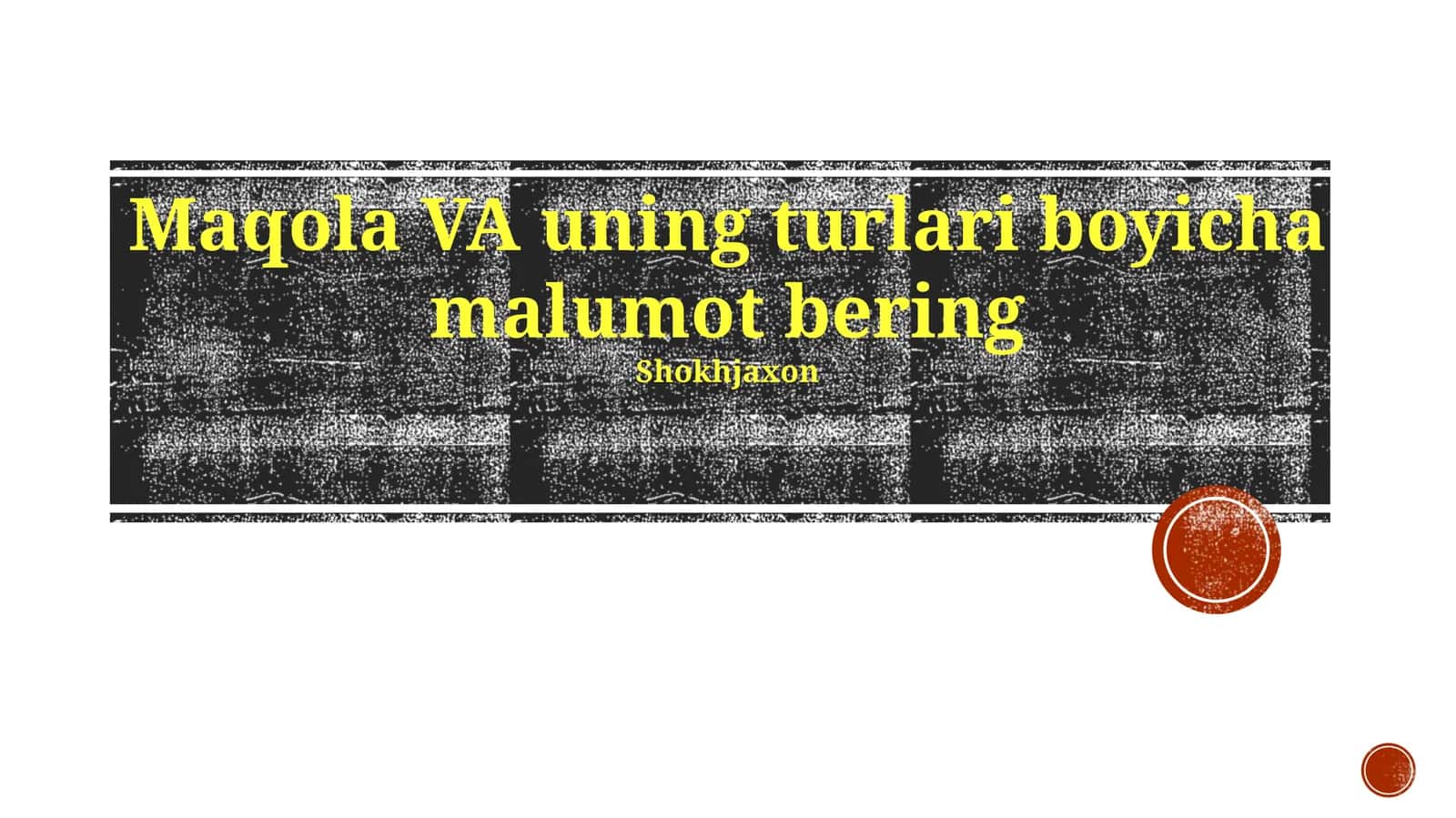 Ilmiy Maqolalar