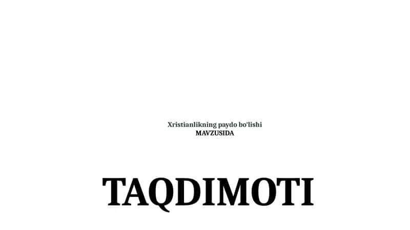 Xristianlikning paydobo‘lishi