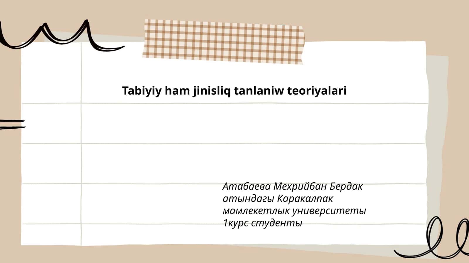 Tabiyiy ham jinisliq tanlaniw teoriyalari