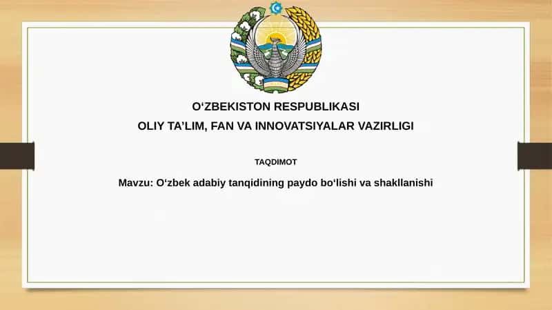 O'zbek Adabiy Tanqidi
