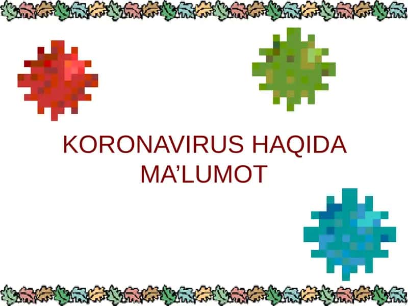 Koronavirus Haqidama’lumot