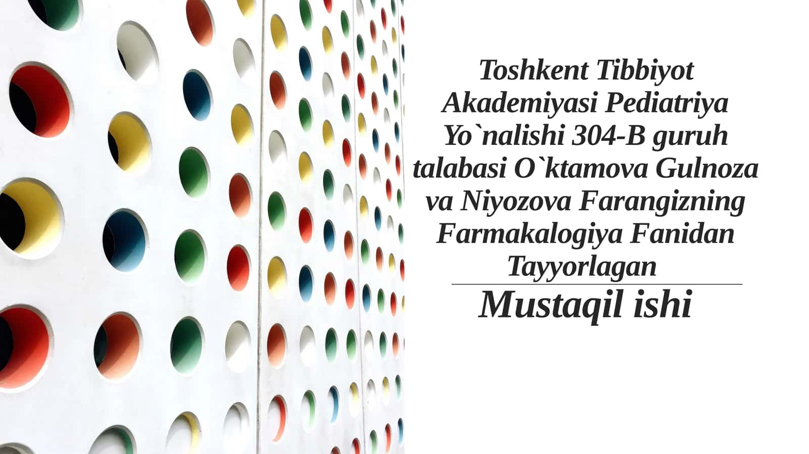 Parkinsonizm kasalligida ishlatiladigan dorilar