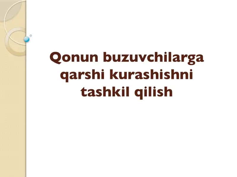 O‘zbekiston Respublikasi jinoiy qonunchiligi