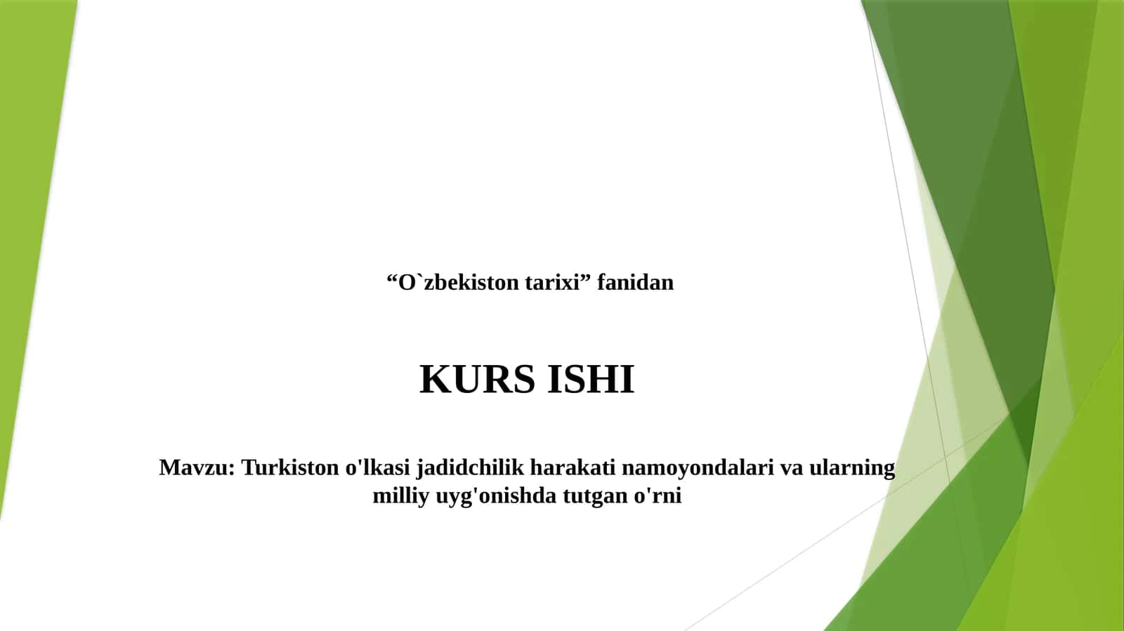 Turkistono'lkasijadidchilikharakatinamoyondalarivaularningmilliyuyg'onishdatutgano'rni