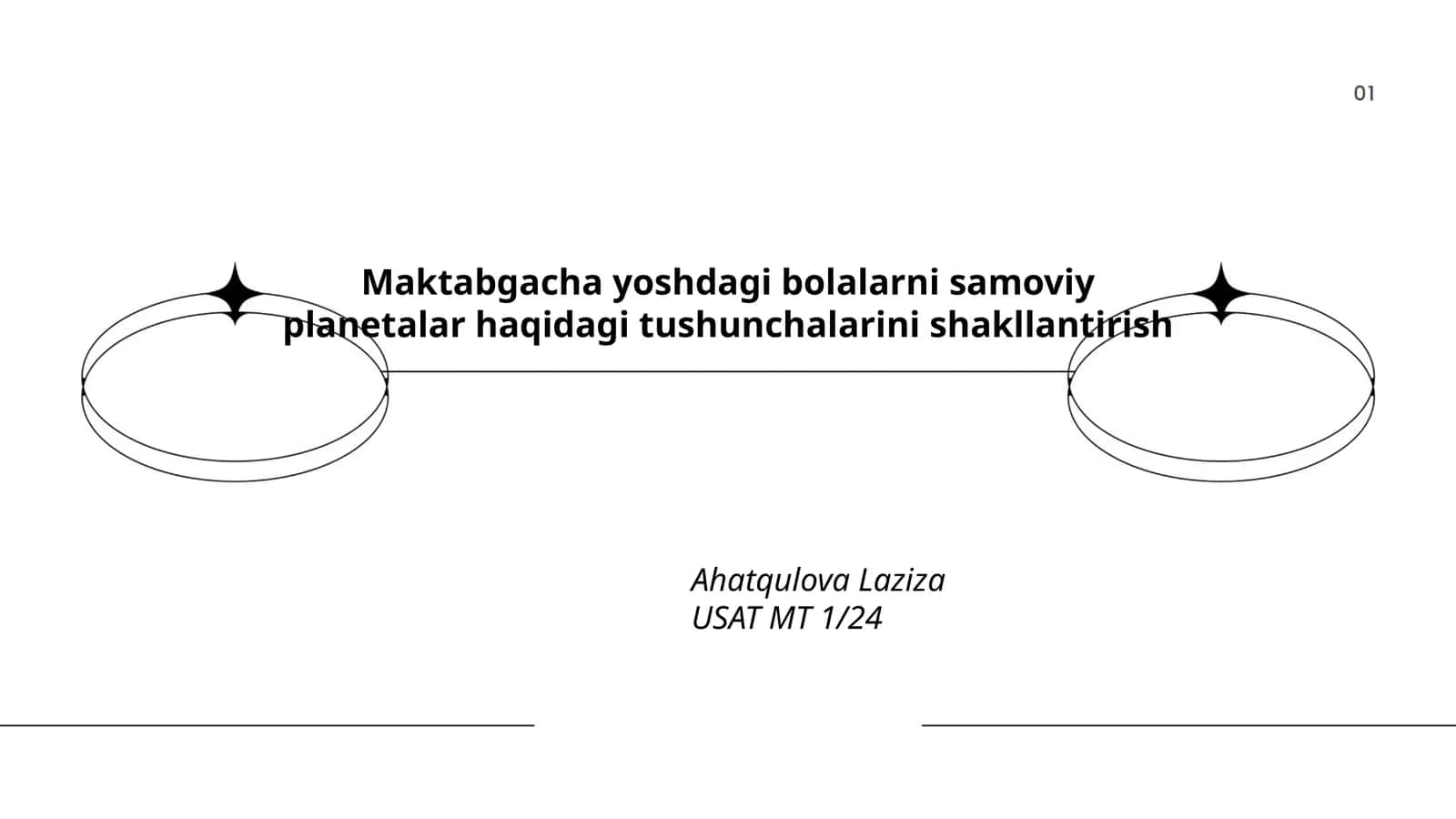 Maktabgacha yoshdagi bolalarni samoviy planetalar haqidagi tushunchalarini shakllantirish