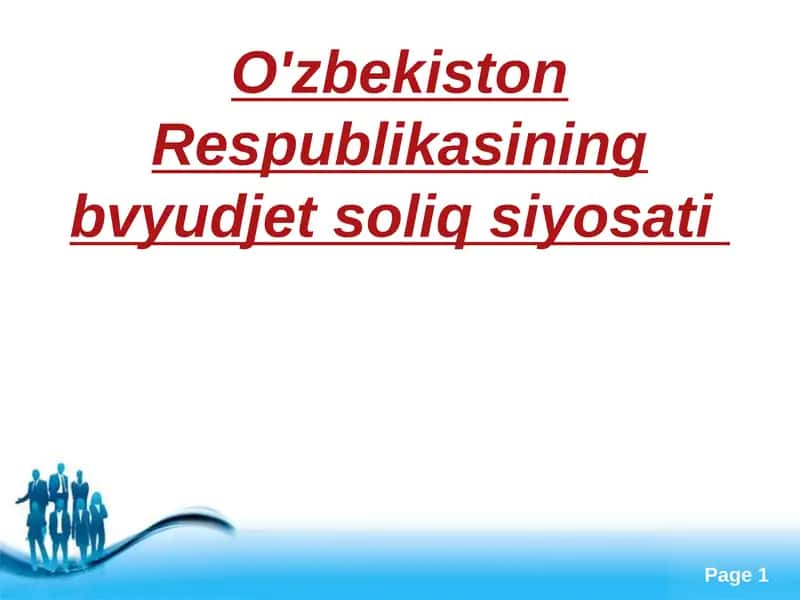 Soliqlarning Byudjetga Tushishi