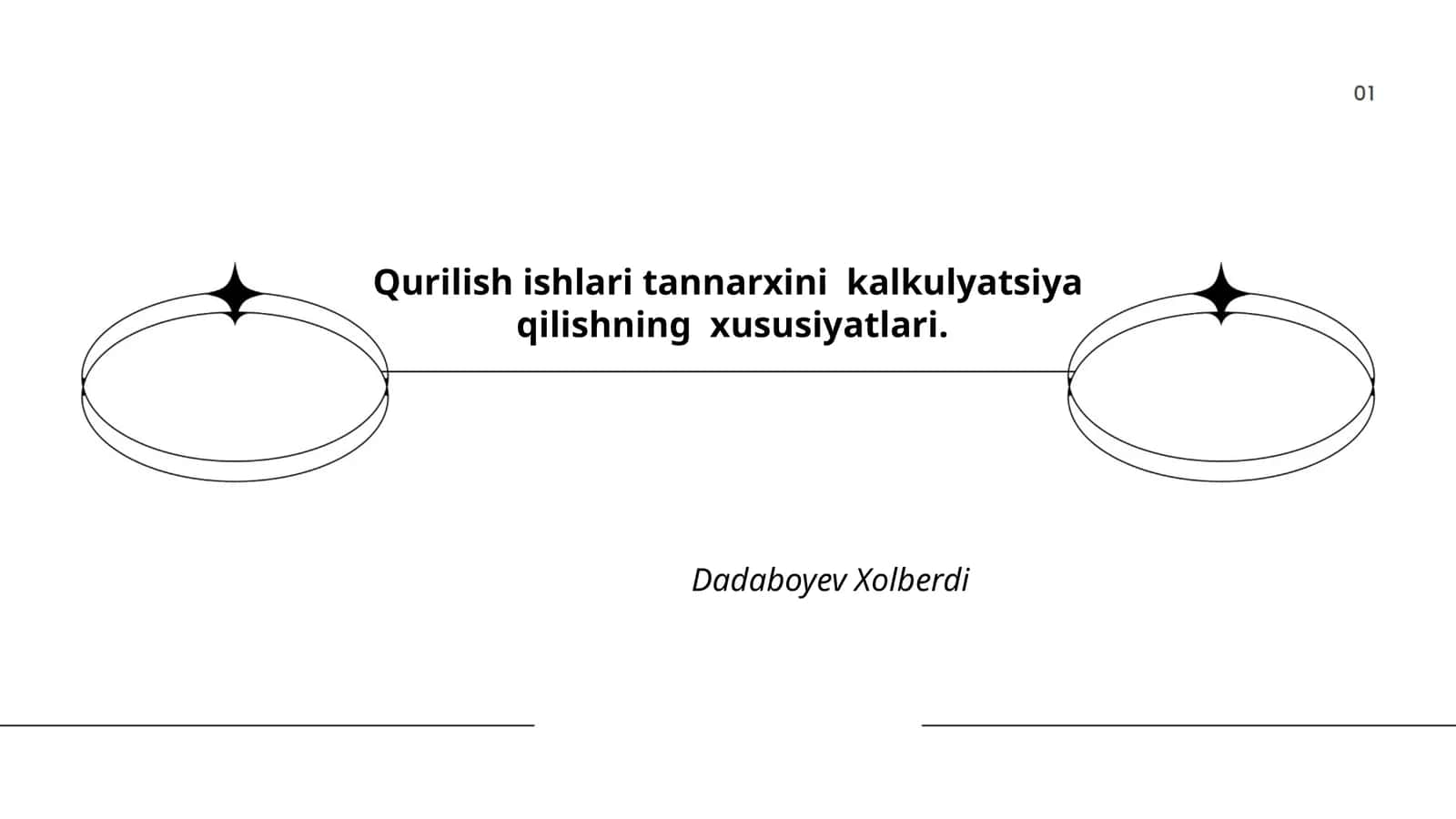 Qurilish ishlari tannarxini kalkulyatsiya qilishning xususiyatlari