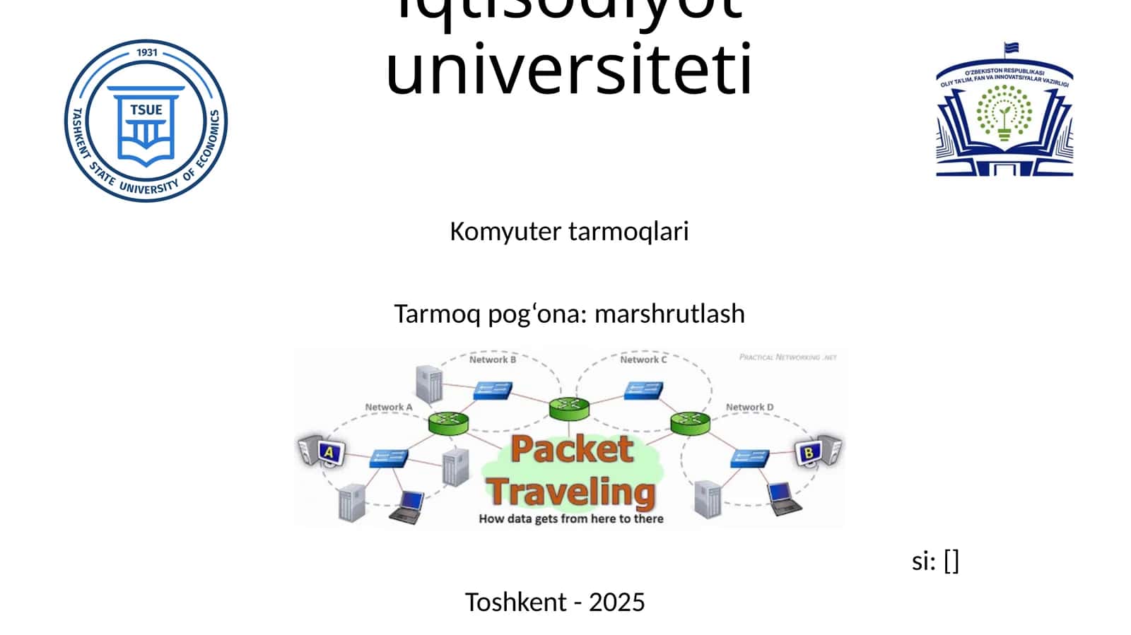 Tarmoq-pog'onasining asosiy funksiyalari