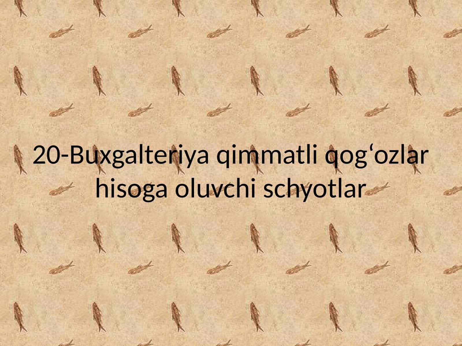 Buxgalteriya qimmatli qog‘ozlar hisoga oluvchi schyotlar