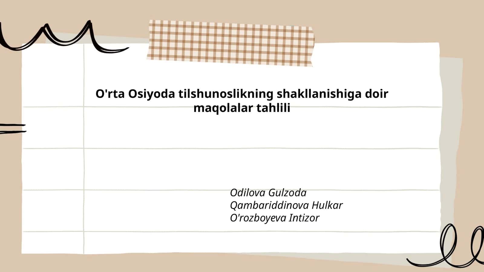O'rta Osiyoda tilshunoslikning shakllanishiga doir maqolalar tahlili