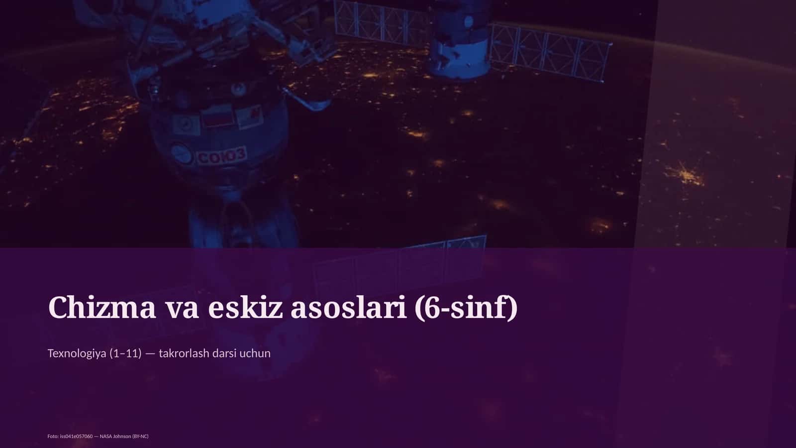 Chizma va eskiz asoslari (6-sinf)