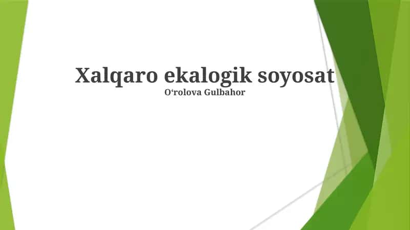 Xalqaro ekologik soyosat