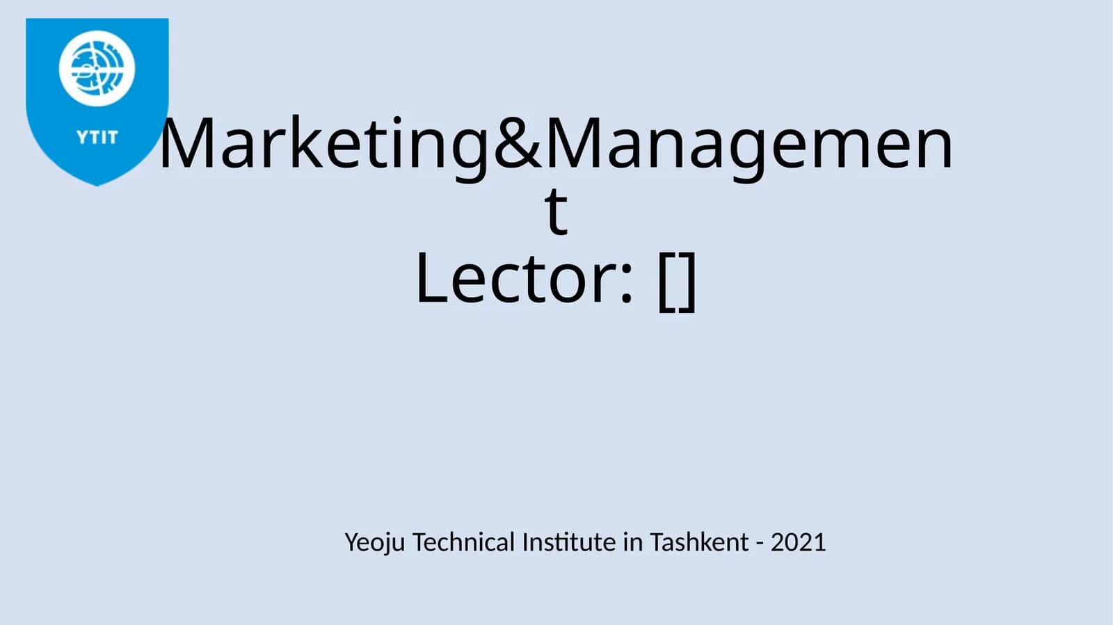 5-Mavzu: Marketing tizimida tovar siyosati