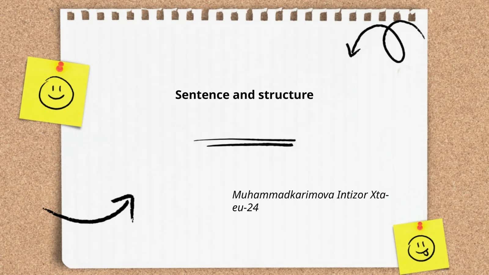 Sentence and structure