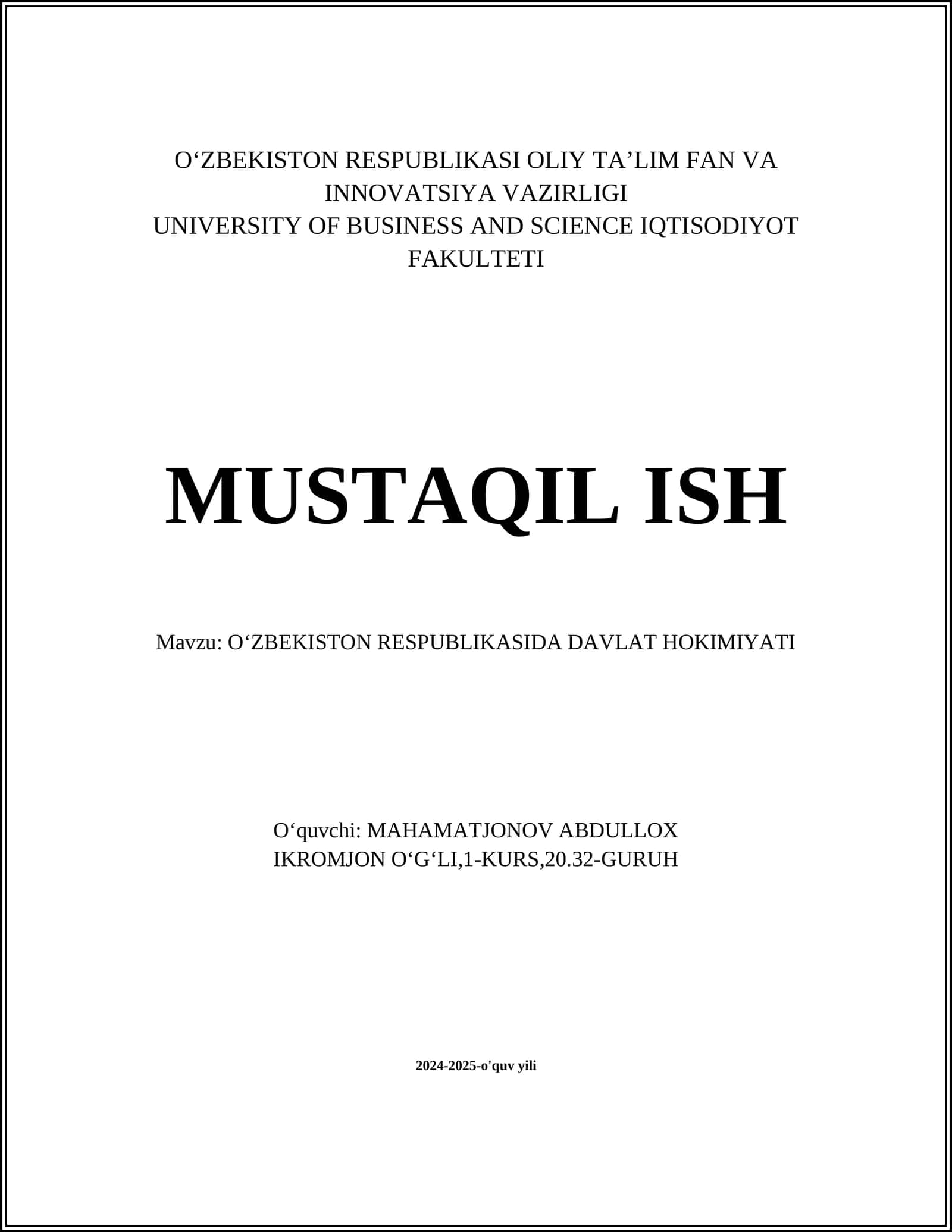 Oʻzbekiston Respublikasi Konstitutsiyasi