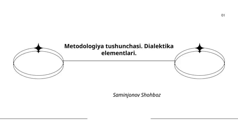 Metodologiya tushunchasi. Dialektika elementlari