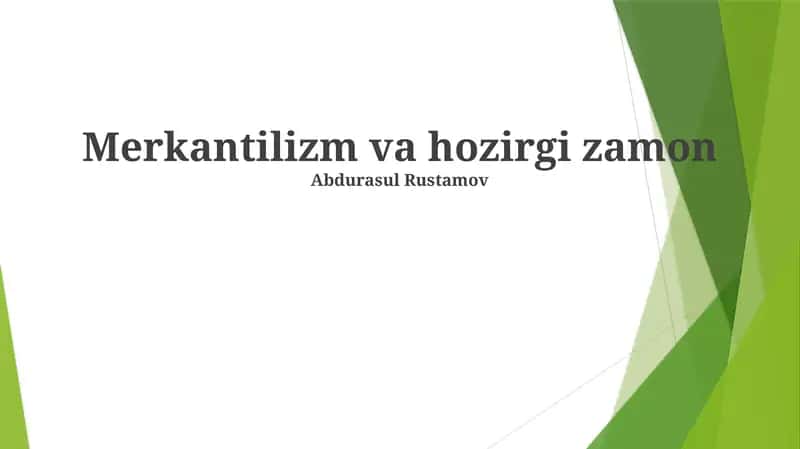 Bugungi Kunda Valyuta Manipulyatsiyasi va Merkantilizm