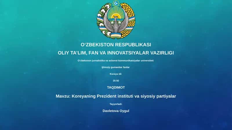 Koreyaning Prezident instituti va siyosiy partiyalar