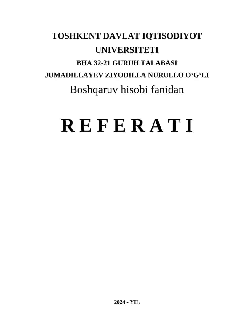 Ustama Xarajatlarini Taqsimlashning Absorbtion-Costing Usuli