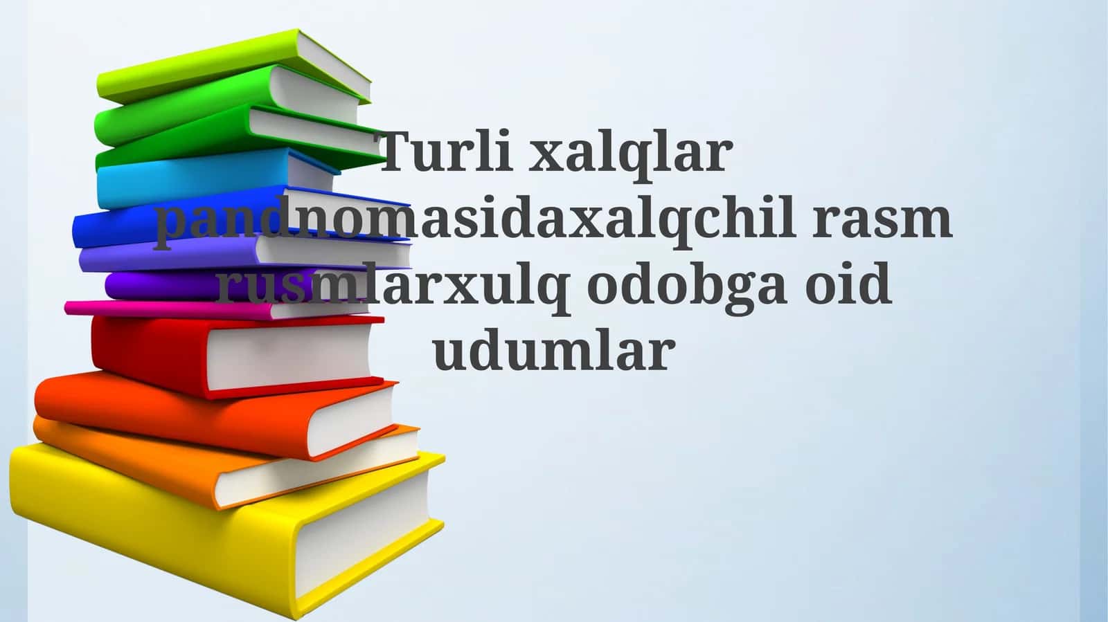 Xalq rasmlarida axloqiy me'yorlar