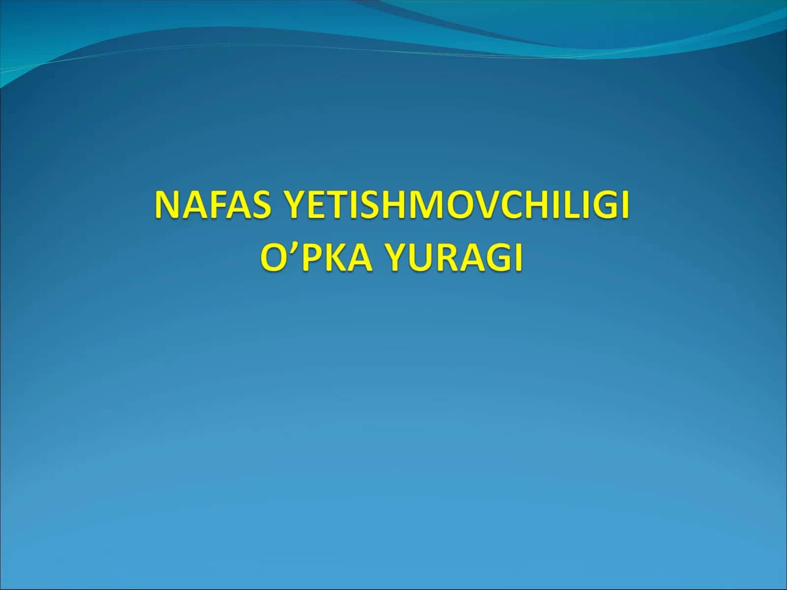 Nafas yetishmovchiligi (NE)