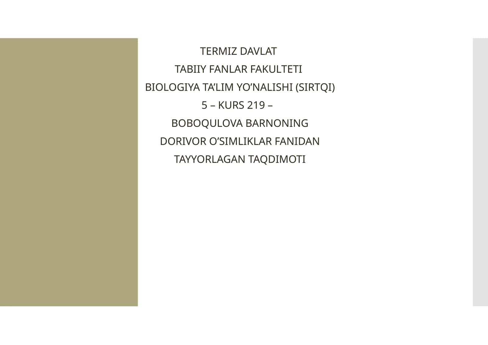 Farmakognoziya Fani