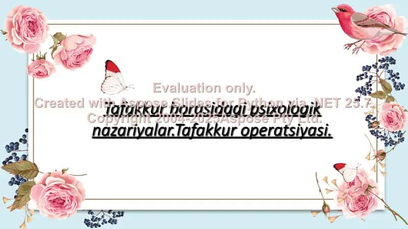 Tafakkur operatsiyasi