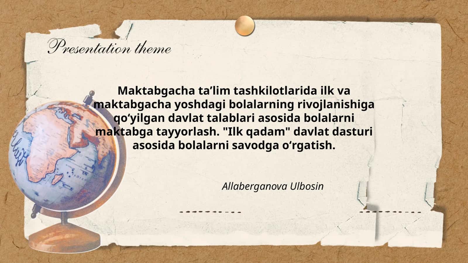 "Ilk qadam" davlat dasturi