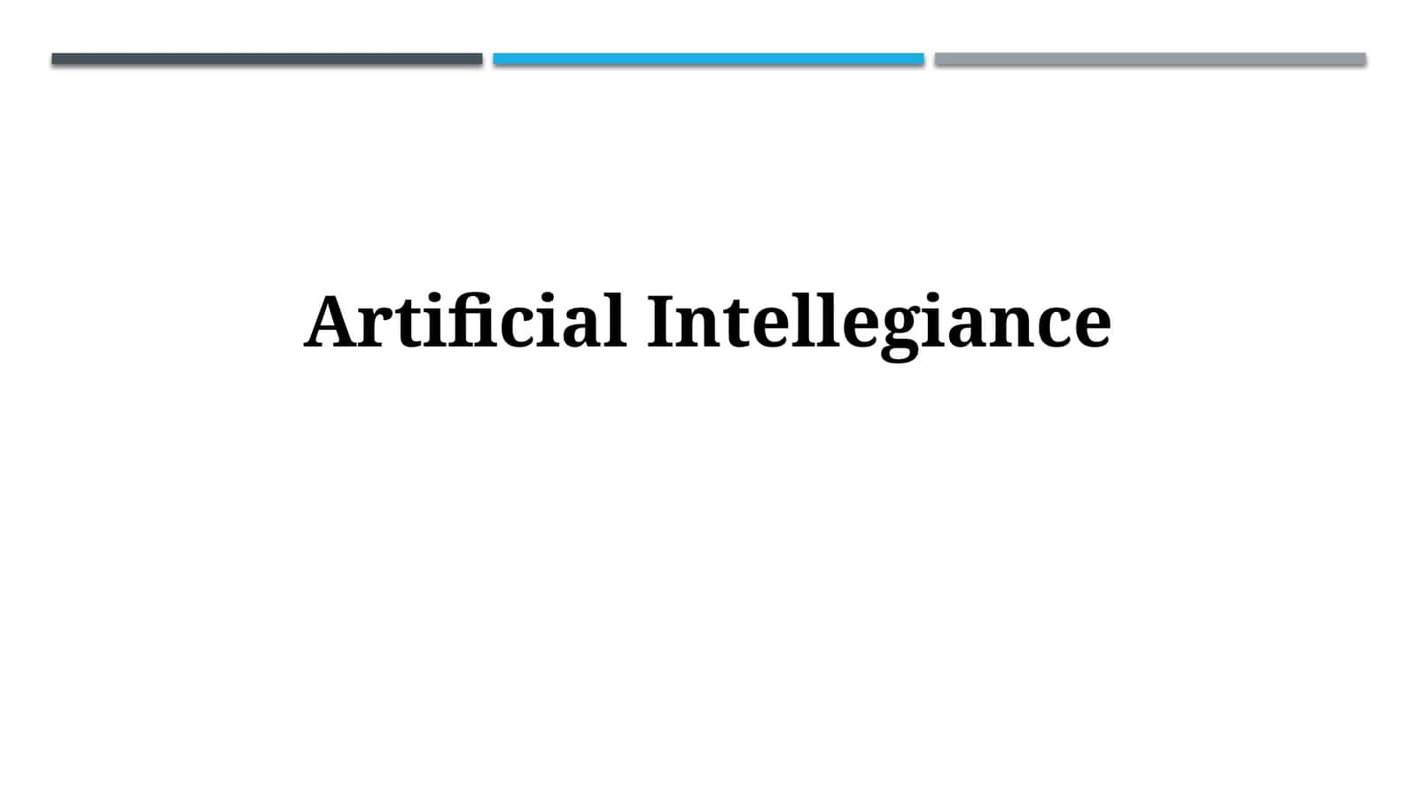 Artificial Intellegiance