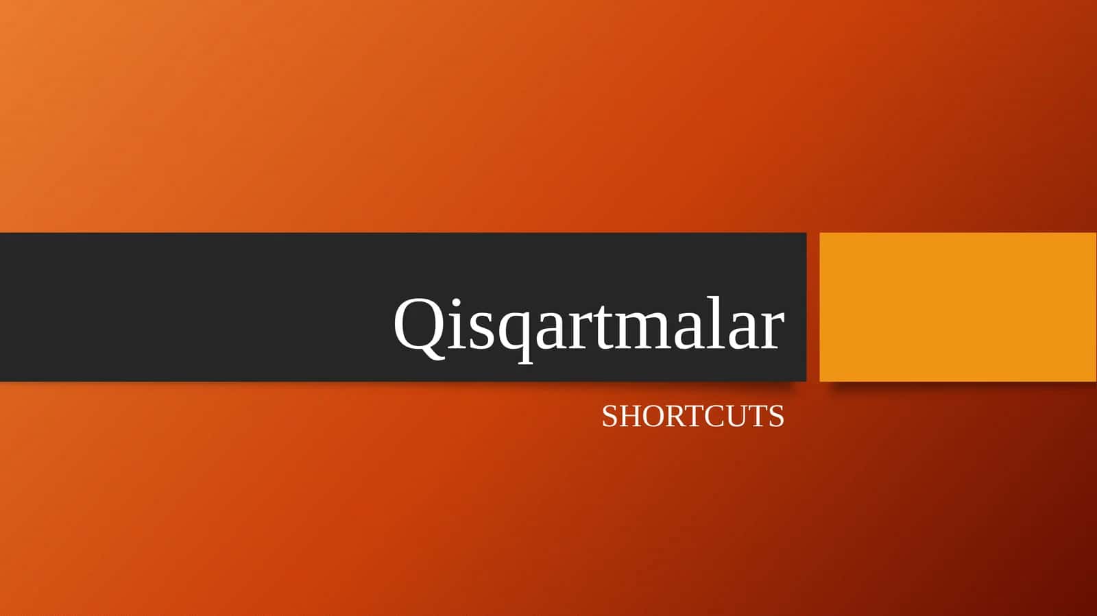 Qisqartmalar