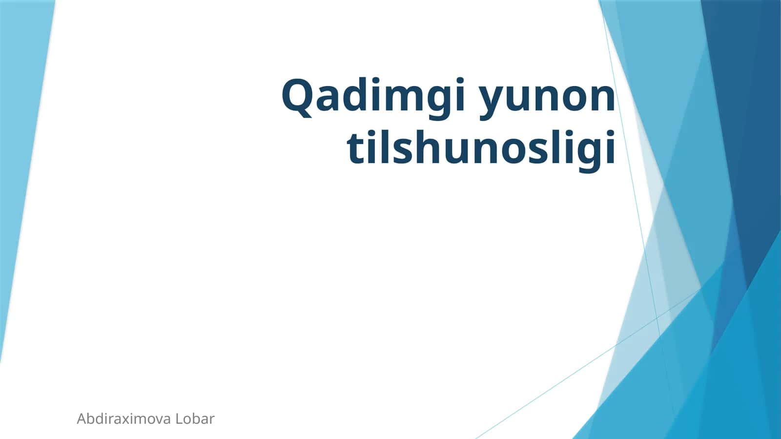 Qadimgi yunon tilshunosligi
