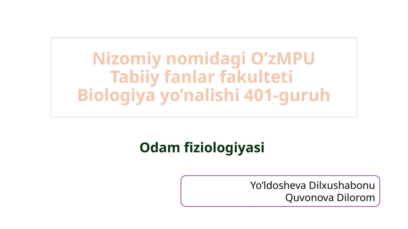 Uyqu, tushko‘rish va gipnozning fiziologik asoslari
