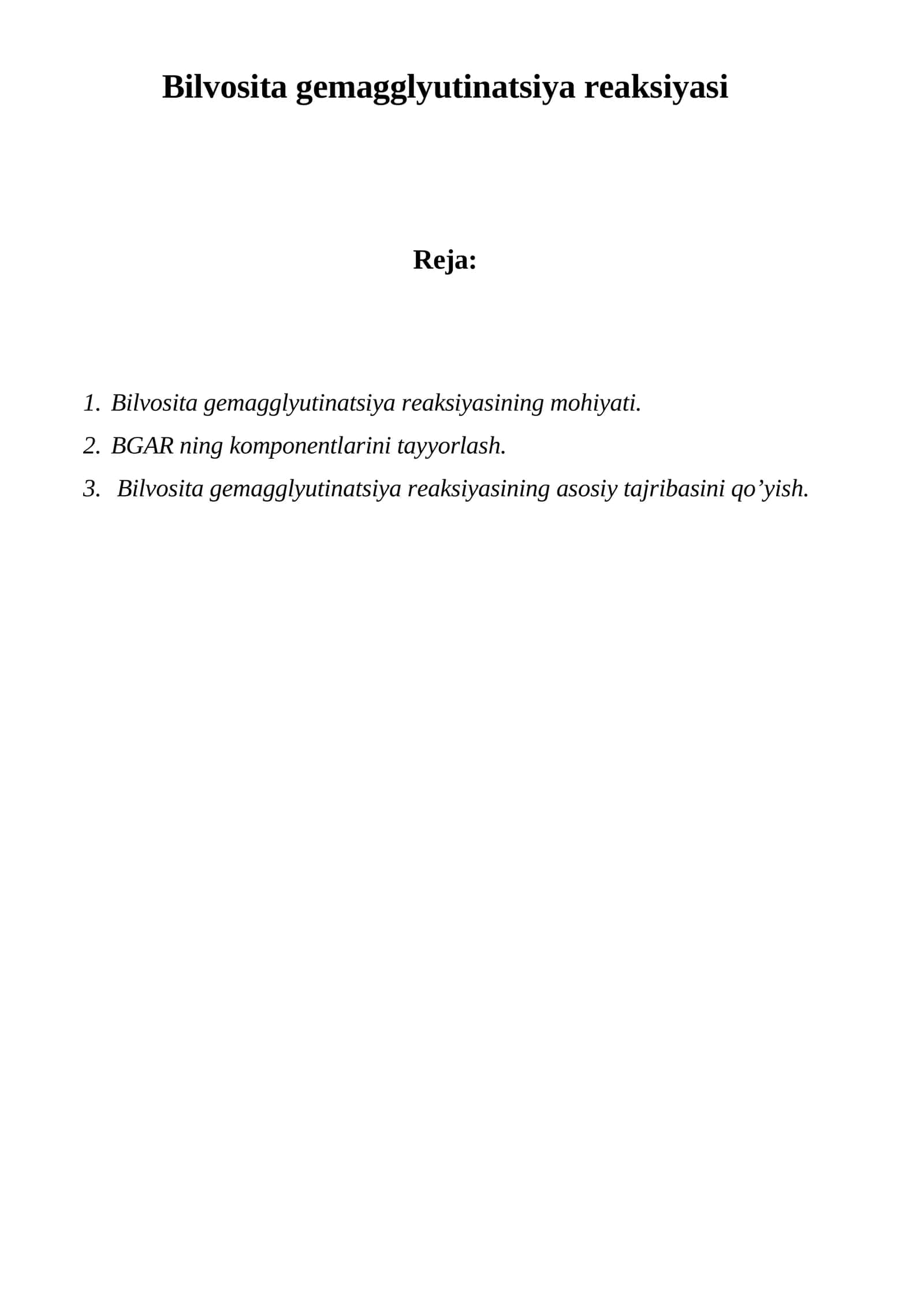 Bilvosita gemagglyutinatsiya reaksiyasi