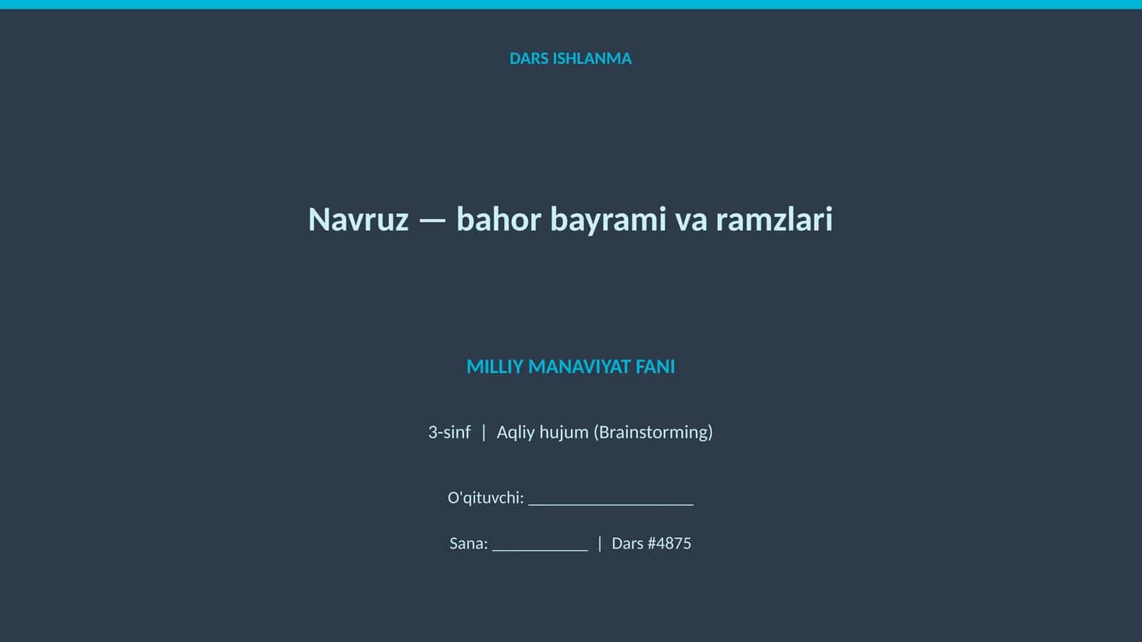 Navruz — bahor bayrami va ramzlari