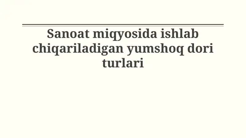 Yengil giyohvand moddalar