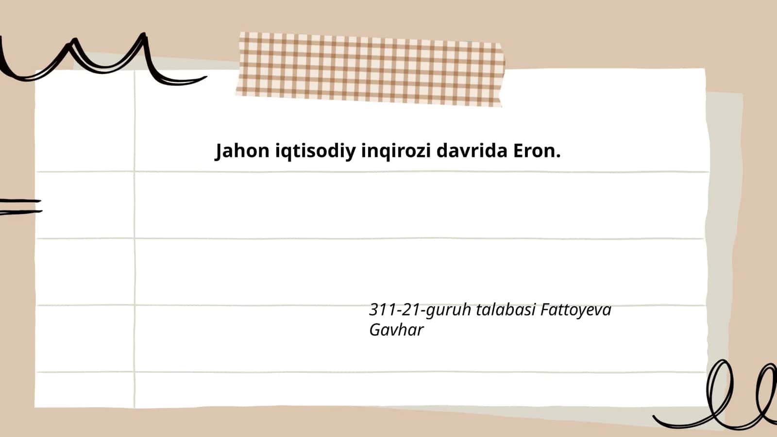 Jahon iqtisodiy inqirozi va uning Eronga ta'siri