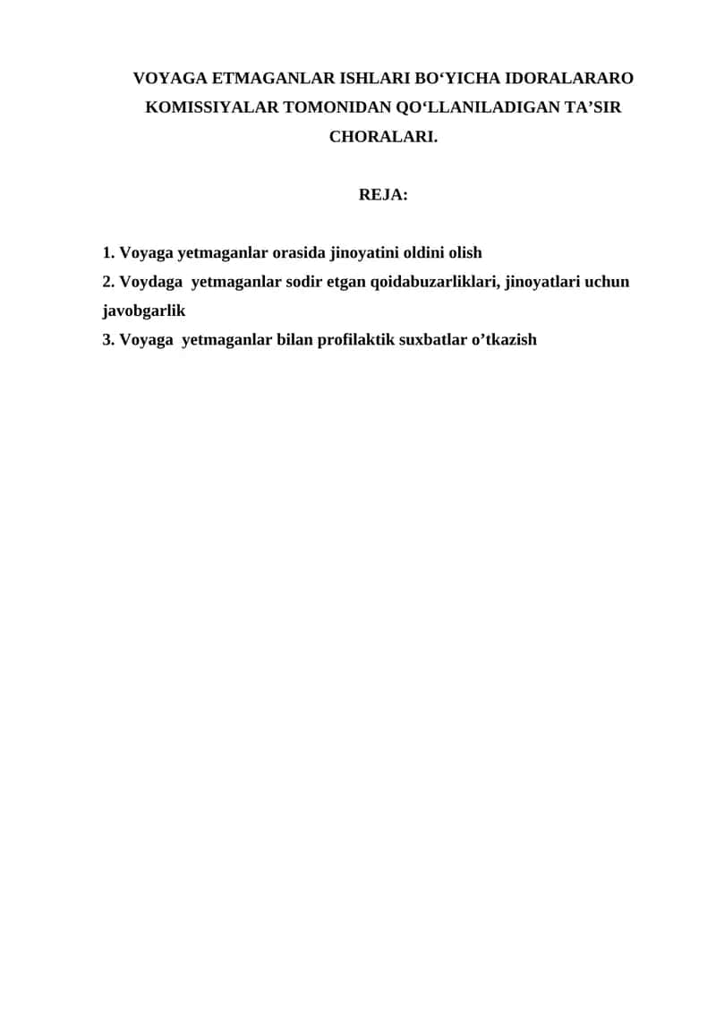 Jamoat tarbiyachilarini tayinlash