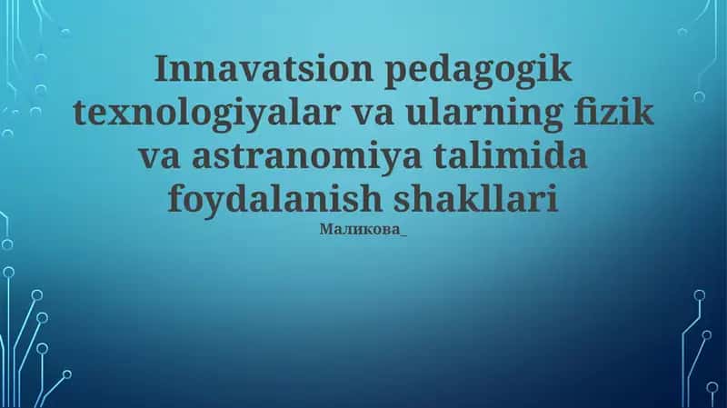 Fizika va Astronomiyada Immersiv Texnologiyalar