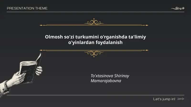 Olmosh so'zi turkumini o'rganishda ta'limiy o'yinlardan foydalanish