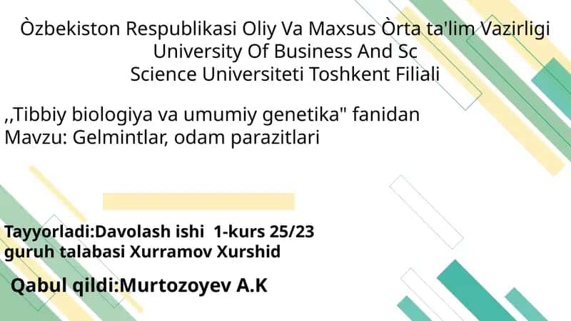 Tibbiybiologiyavaumumiygenetika