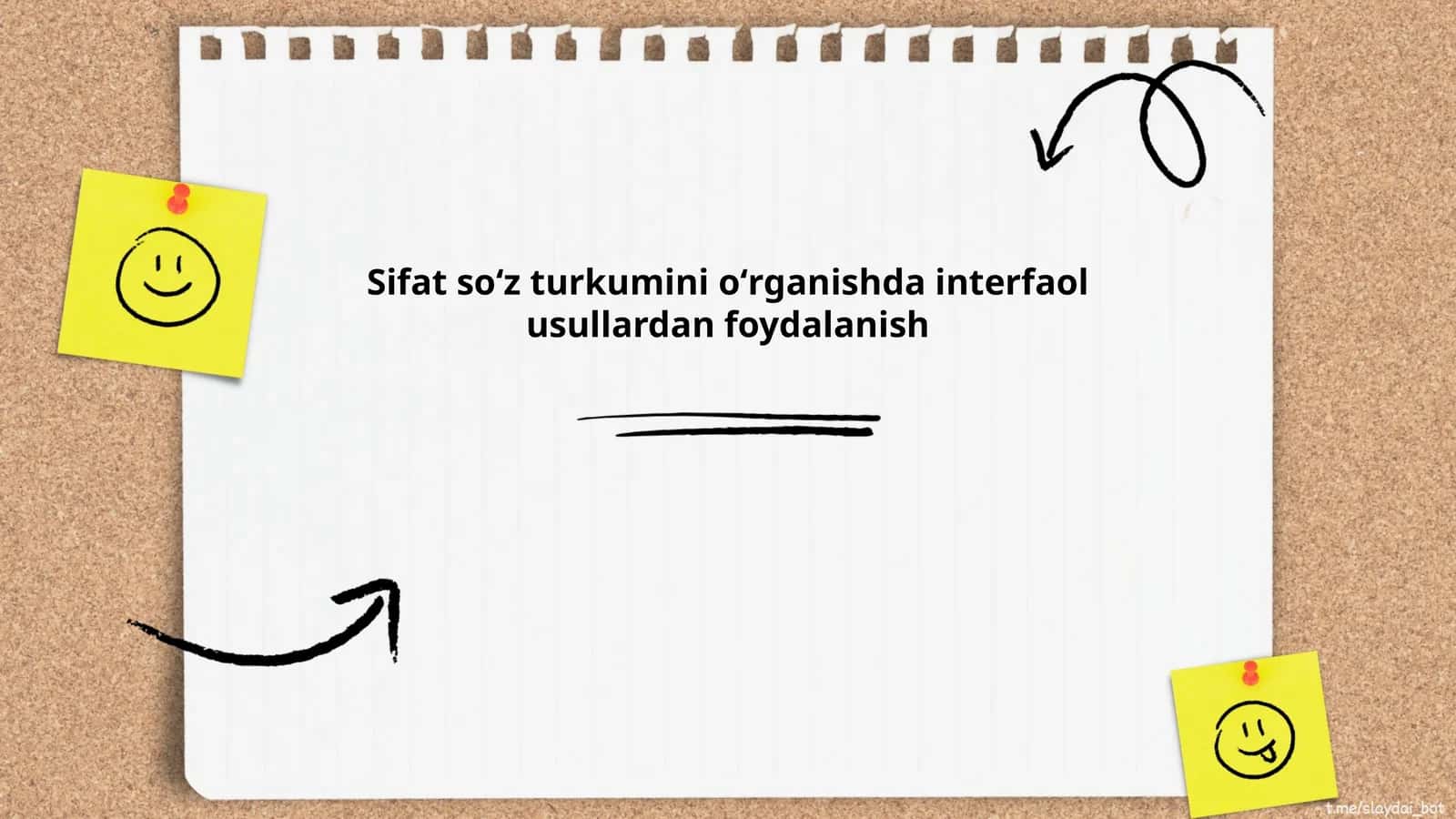 Sifat soʻz turkumini oʻrganishda interfaol usullardan foydalanish