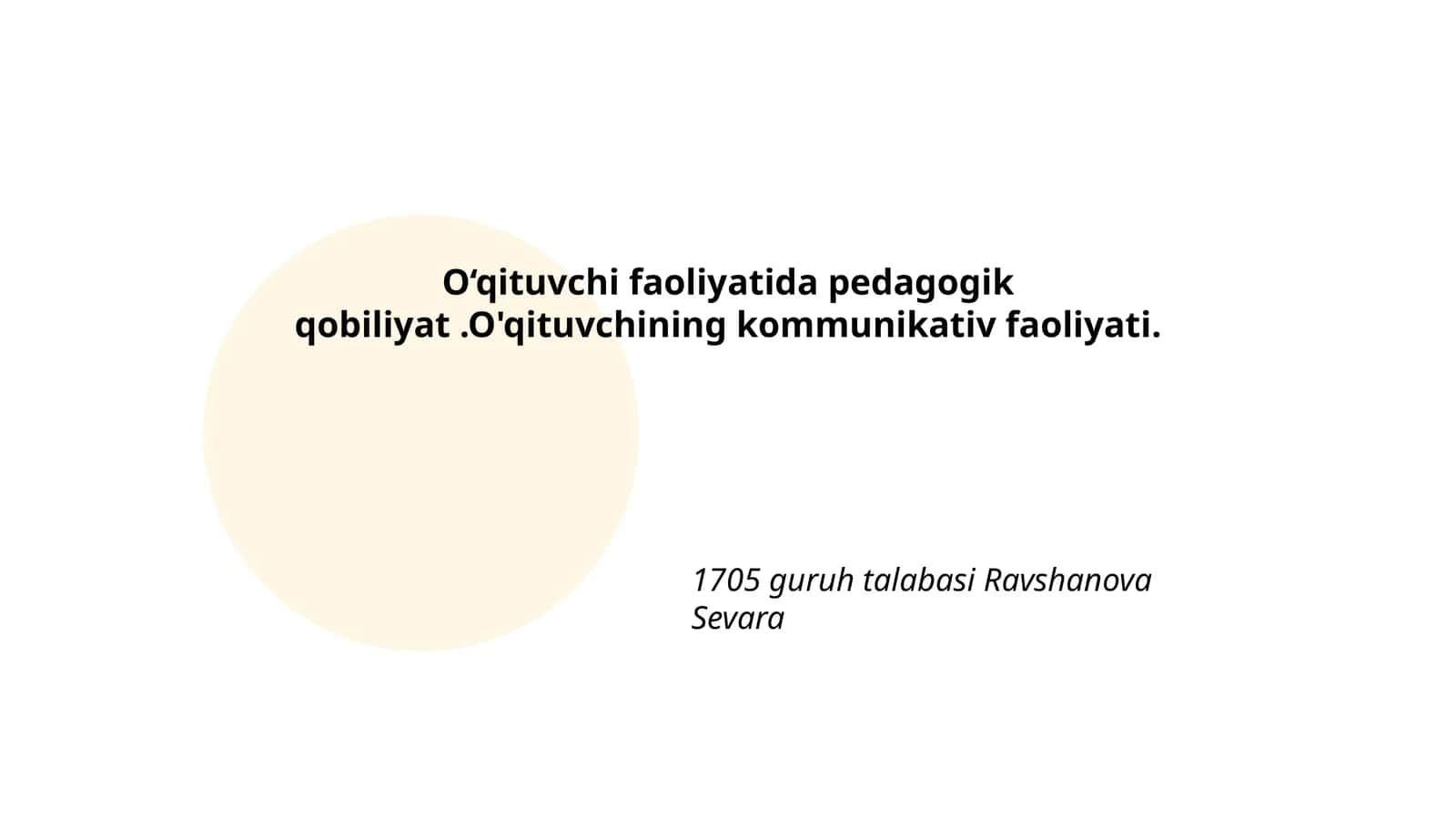 O‘qituvchi faoliyatida pedagogik qobiliyat
