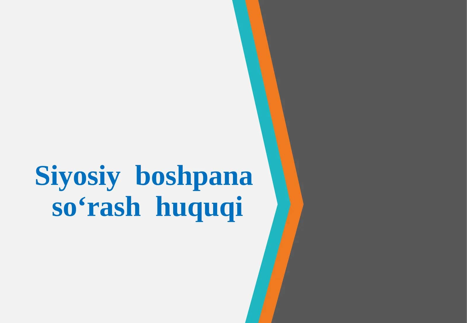 Siyosiy-boshpana so‘rash huquqi