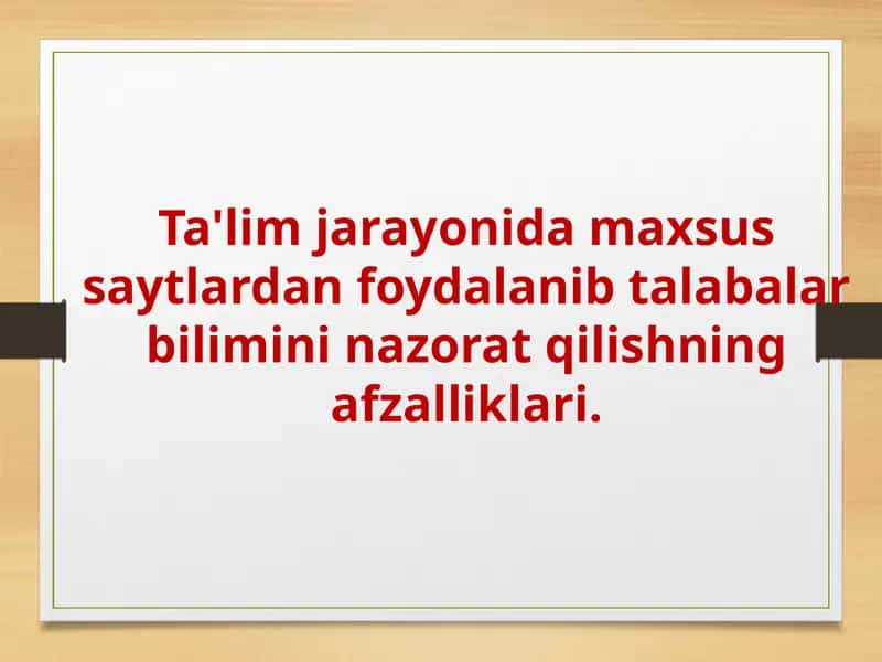 Maxsus saytlardan foydalanishning afzalliklari